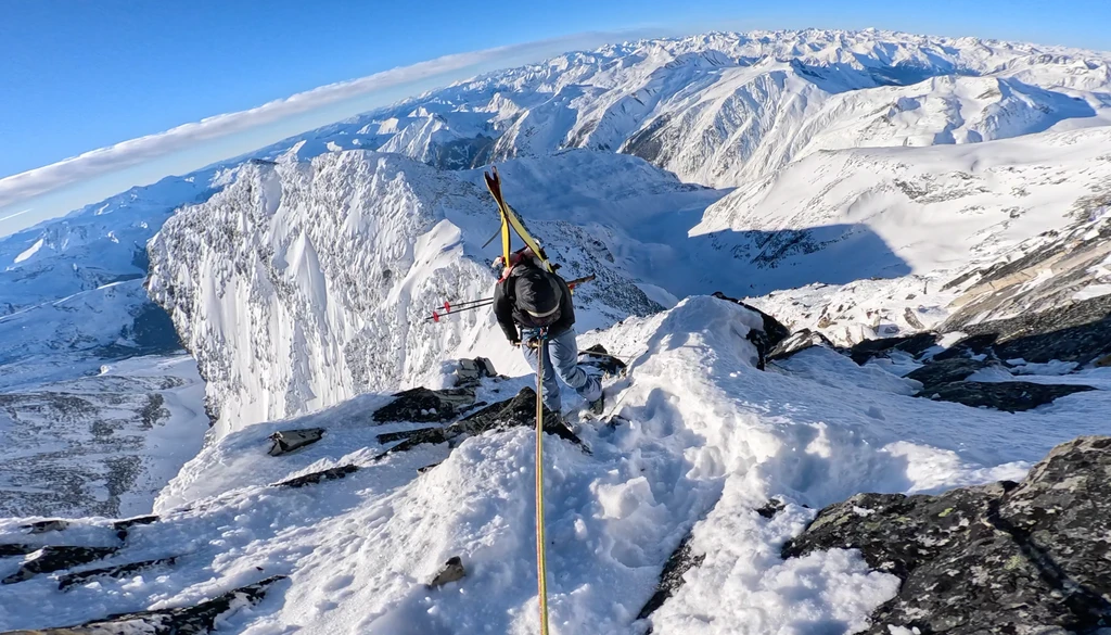 Mali on the Comstock Couloir route