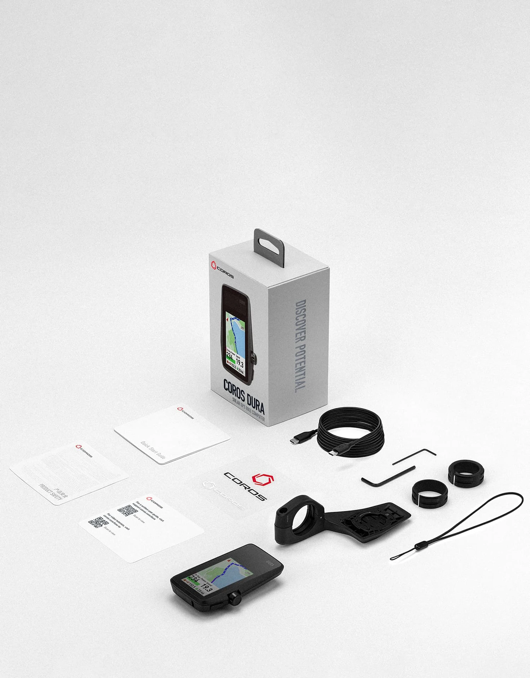 COROS DURA ソーラーサイクルコンピューター本体 サイクルコンピューター】ソーラー充電対応！驚異の120時間