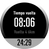 A front-facing image of a COROS PACE 2 Dark Navy Watch with the distance alert showing on the screen.