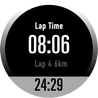 A front-facing image of a COROS PACE 2 Dark Navy Watch with the distance alert showing on the screen.