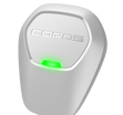 Front view of the COROS POD 2 with the sensor lighting in green.