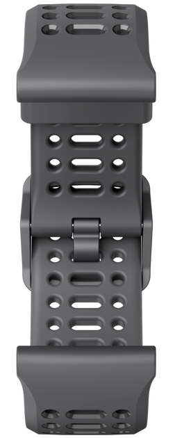A front view image of a COROS PACE 3 black silicone band.