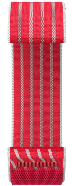A front view image of a COROS PACE 3 red nylon band.