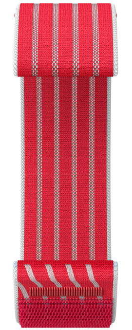 ภาพด้านหน้าของสายไนลอนสีแดง COROS PACE 3
